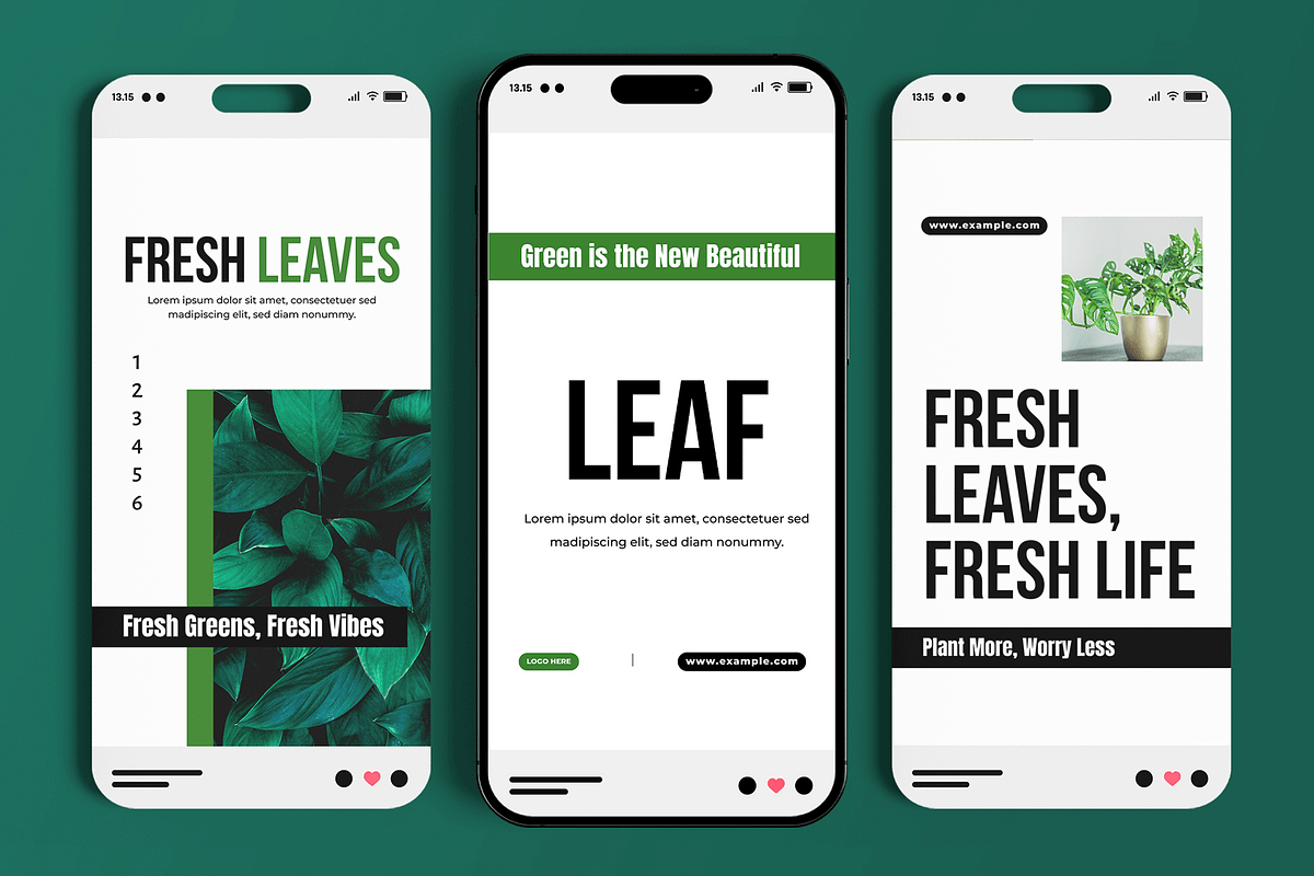 Botanical Nature Green Leaves Story, a Social Media Template by MightyDesign (Photo 2 of 6)