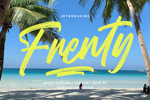 Frenty A Handwritten Brush Font, a Handwritten Font by RantautypeStudio