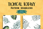 Tropical Leaves Watercolor, a Pattern Graphic by Planolla (Thumbnail 5 of 5)