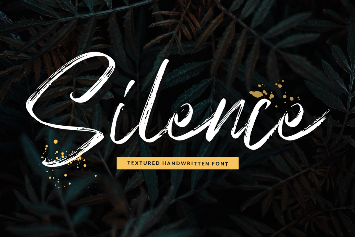 Silence - Textured Font, a Script Font by Vava Aryanto (Photo 1 of 10)