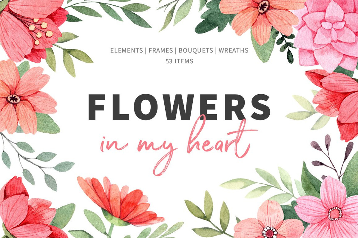 Floral bundle | Watercolor SALE, a Decorative Illustration by Kate Macate (Photo 27 of 28)