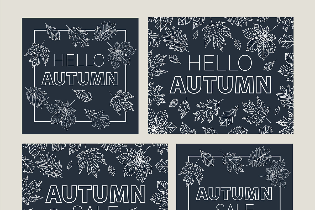 Hand drawn leaves of different trees, a Decorative Illustration by Tkoko vectors & patterns (Photo 12 of 14)