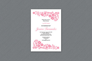 Bridal Shower Invitation Template, a Stationery Template by retrographix