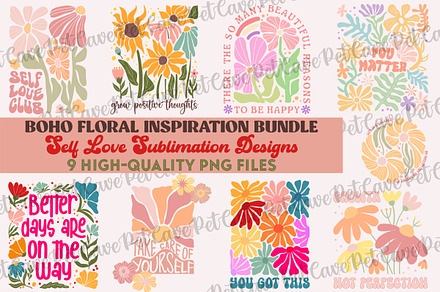 Boho Floral Inspiration PNG Bundle, a Graphic by Pet Cave