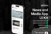 Newara - News & Article Mobile App U, an UI Kit Template by Semusim Visual (Thumbnail 1 of 7)