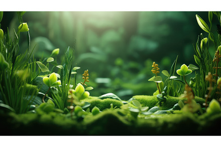 dusk green natural view close ai, a Nature Photo by pikepicture