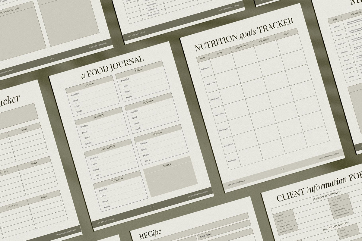Nutrition Coach Ebook Canva Template, a Presentation Template by Amaré Creative (Photo 8 of 8)