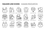 Square line icons, an Outline Icon by Howcolour (Thumbnail 65 of 85)