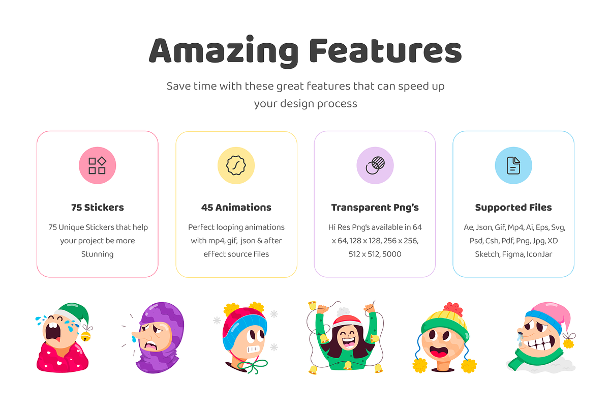 Animated Winter Stickers, an Emoji Icon by Vectors Market (Photo 2 of 7)