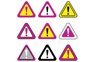 Set of Various Vector Exclamation, a Duotone Icon by FineArtStudio