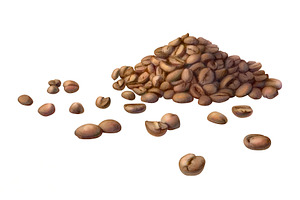 Coffee Beans Pencil Illustration