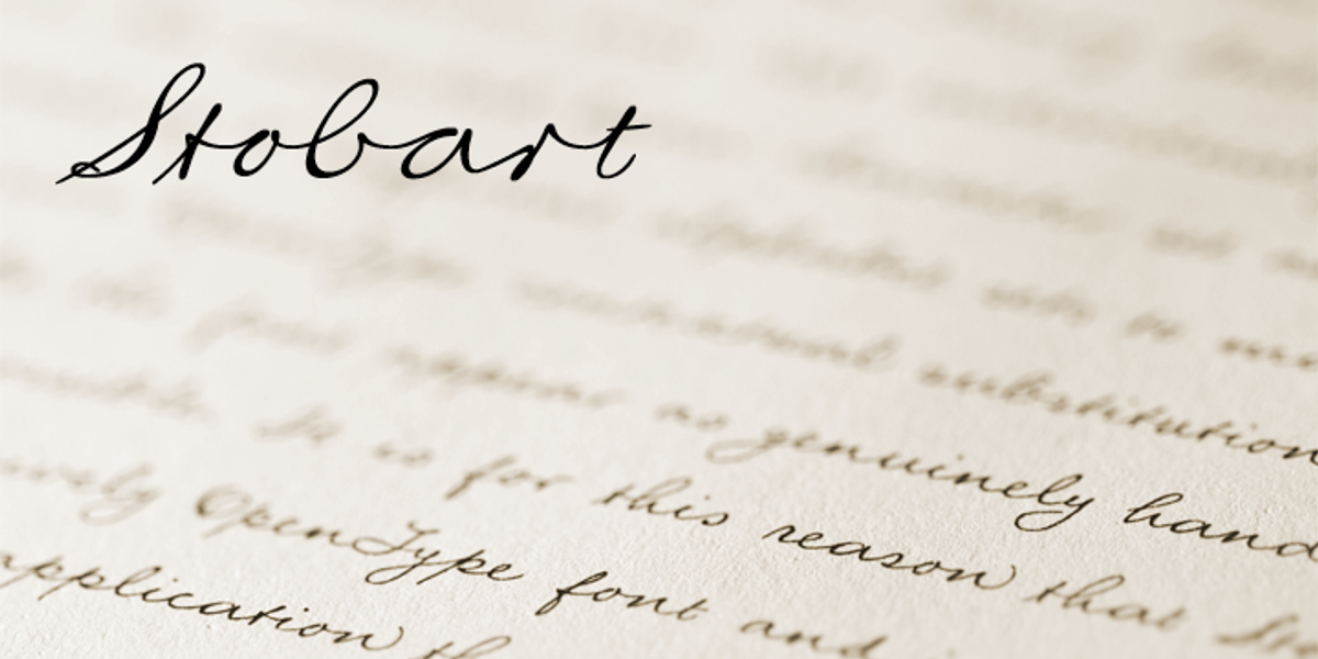 Stobart, a Script Font by Protimient