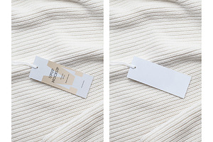 Clothes label tag blank white mockup