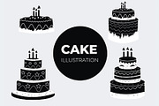 Birthday Cake Silhouette Collection, a Decorative Illustration by nandinigraphics (Thumbnail 2 of 3)