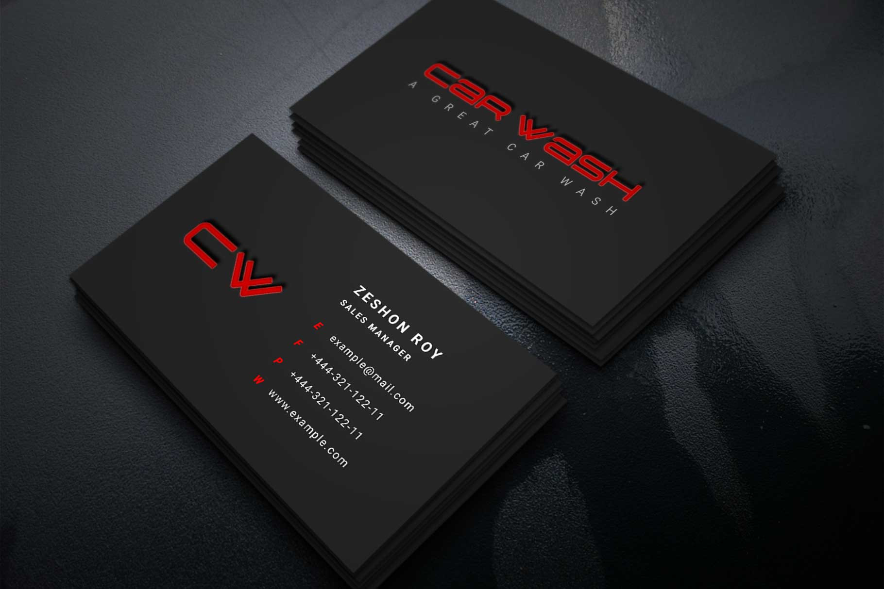 Car Wash Business Card, a Business Card Template by Smashing_Studio