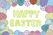 Happy Easter coloring page, an Object Graphic by Somjai King (Thumbnail 11 of 16)