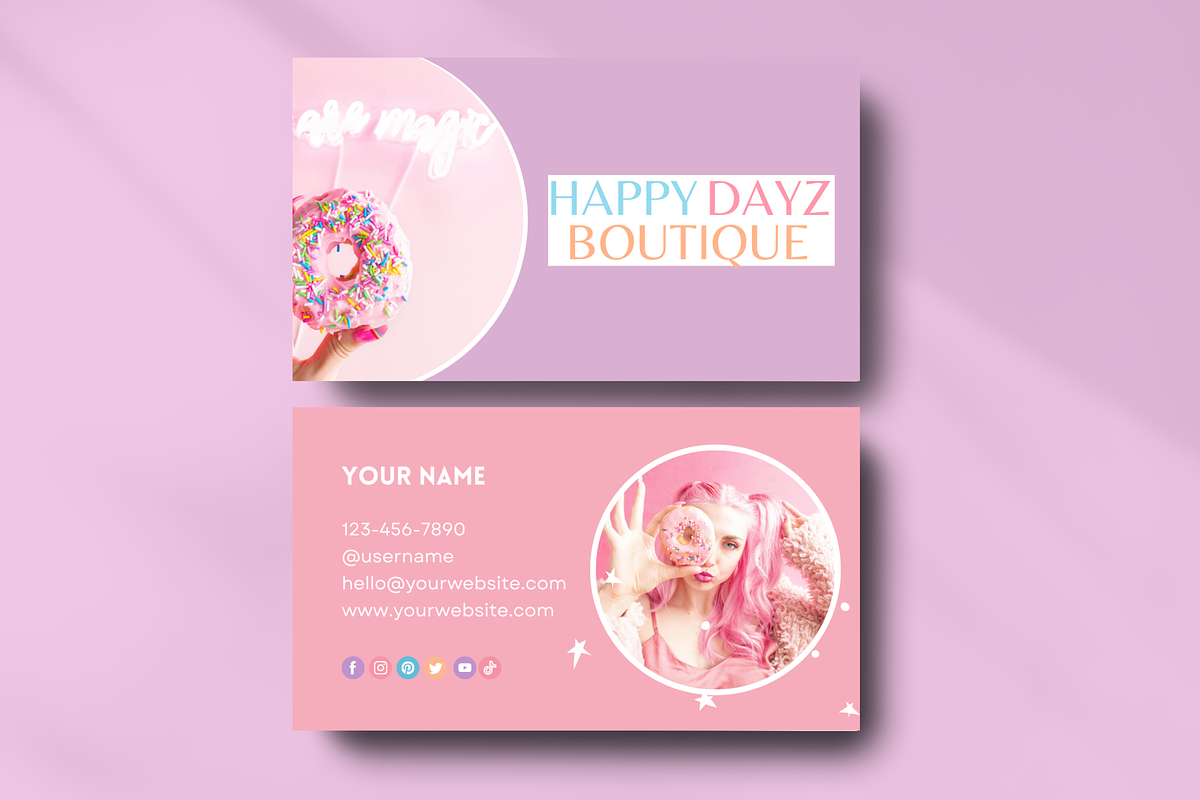 Pastel Business Card Template, a Business Card Template by SunshineStudioBoutique (Photo 8 of 10)