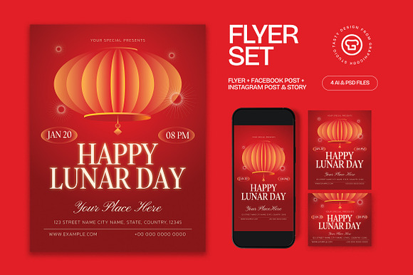 Happy Lunar Day Flyer preview 4