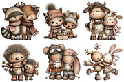 Whimsical Christmas Animal Friends, an Illustration by Craft Nest (Thumbnail 9 of 9)