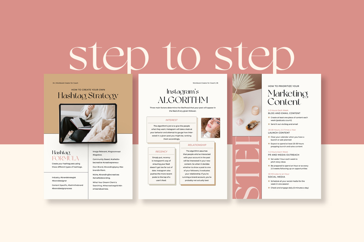 Workbook Ladypreneur Coach CANVA PS, a Magazine Template by Eviory (Photo 21 of 32)