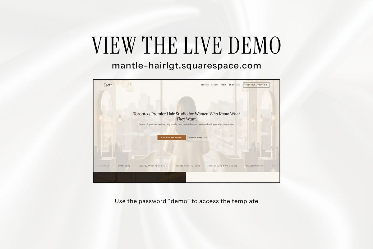 Hair Salon Website Template, a Squarespace Template by Pretty Boss Designs (Photo 6 of 6)
