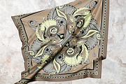 Ivory & Taupe Art Nouveau Silk Scarf, an Object Graphic by ilustrinna (Thumbnail 9 of 9)