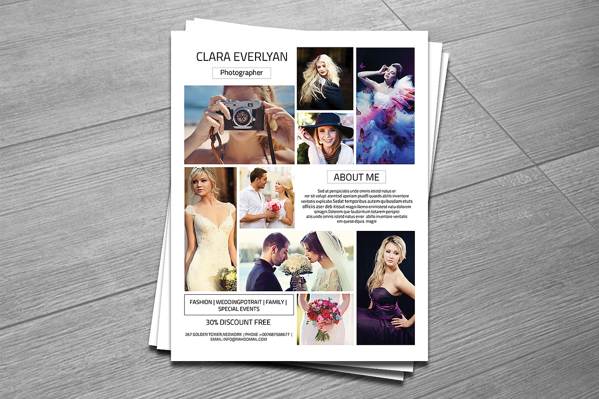 Photography Flyer Template-V270, a Flyer Template by Template Shop (Photo 1 of 2)