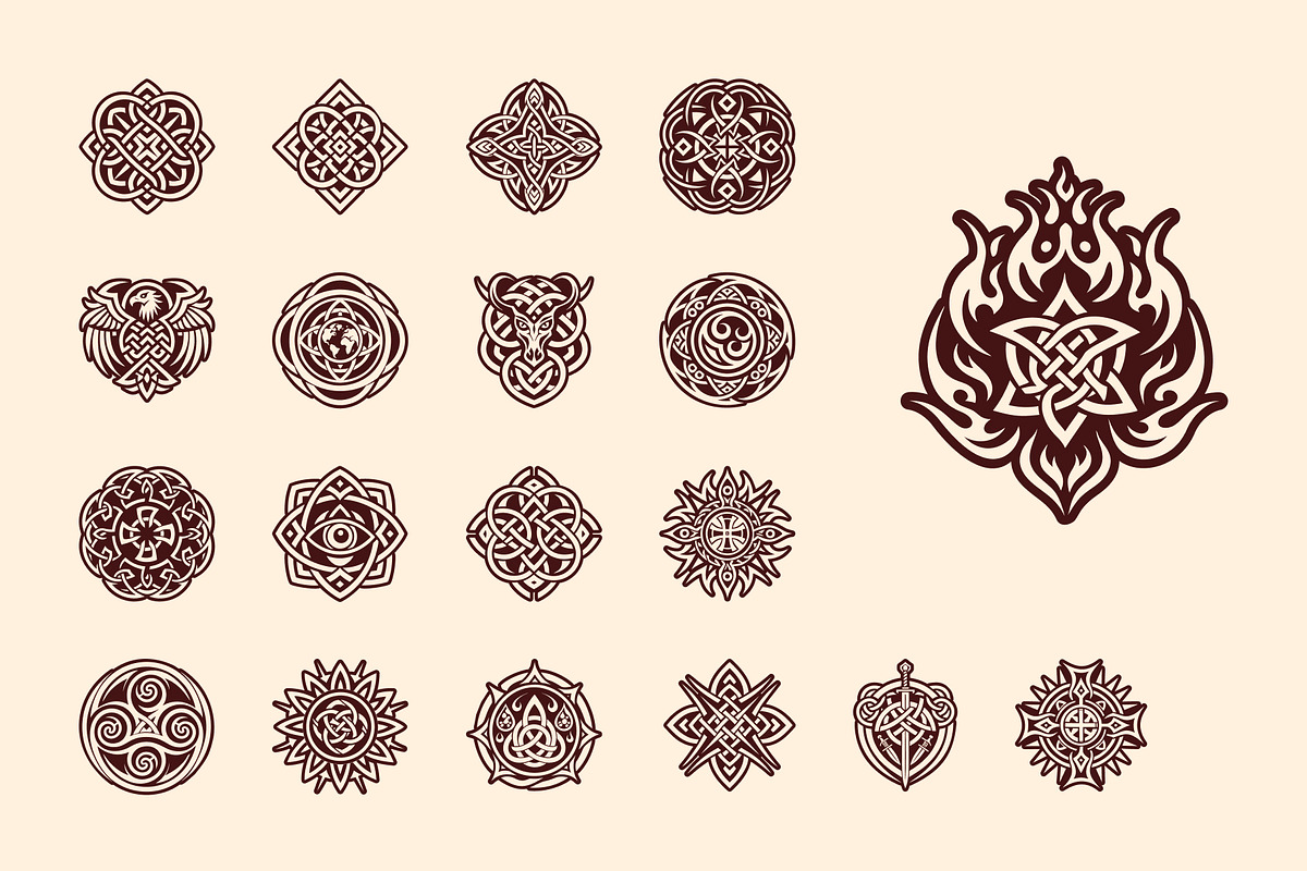 Celtic Symbols Collection, a Decorative Illustration by Creative Stall (Photo 9 of 9)