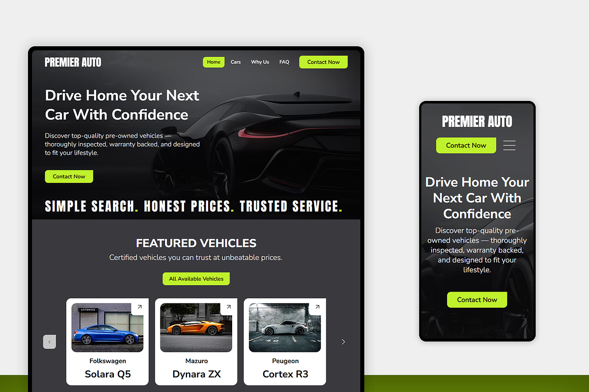 Car Dealership Wix Studio Website preview 5