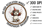 Whimsical Birthday Teddy Bear Clipar, an Illustration by Craft Nest (Thumbnail 2 of 11)