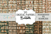 Cottagecore Bookshelfs Seamless, an Illustration by DigitalDesignCollect (Thumbnail 1 of 3)