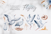 Storks and wild flowers collection, an Animal Illustration by Peace ART (Thumbnail 5 of 15)