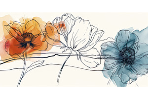 Minimalist Floral Abstract Design, an Illustration by Lermont51
