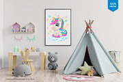 Cartoon little Unicorn. Tshirt, PNG., an Animal Illustration by KENO Mascots (Thumbnail 4 of 4)