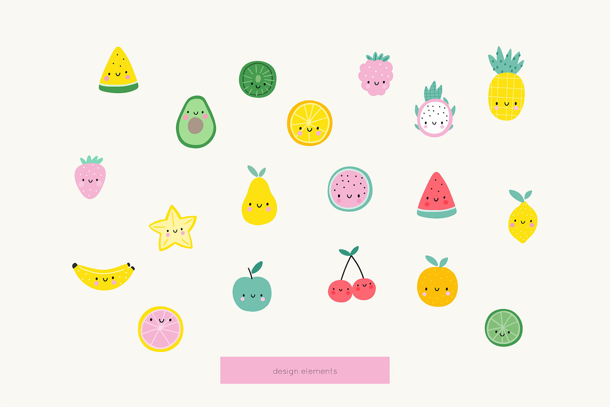 Be Cool - cute cartoon summer fruit, a Decorative Illustration by Barkova Nadya (Photo 6 of 7)
