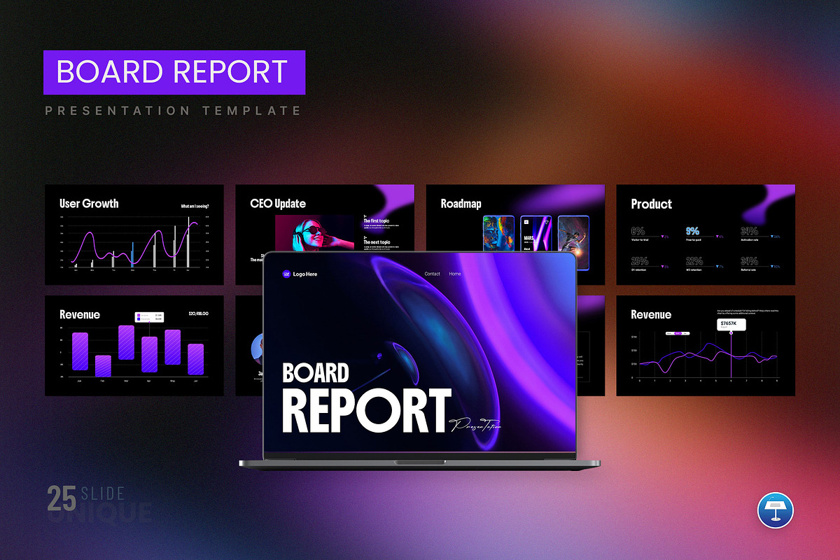 Board Report Presentation, a Presentation Template by KreateTribe (Photo 2 of 5)