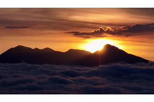 Batur volcano sunrise illuminating, a Nature Photo by Goinyk