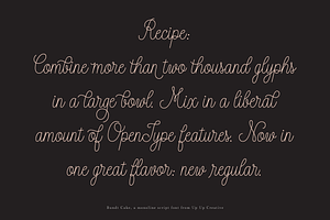 Bundt Cake Script Font