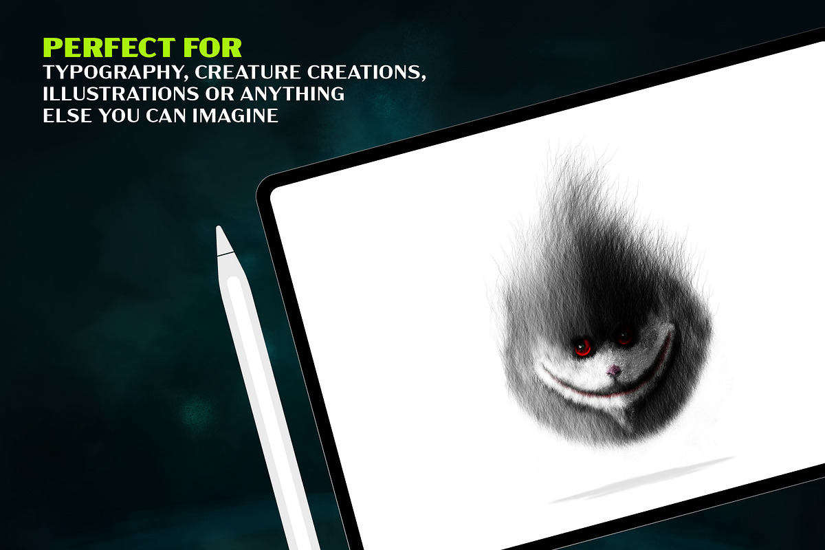 Furry + Hairy Photoshop Brushes, a Brush Add-On by Tim Hankins Design (Photo 4 of 5)