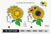 Sunflower SVG, DXF, PNG, Cut file, an Illustration by ClipartMuchLove (Thumbnail 3 of 11)