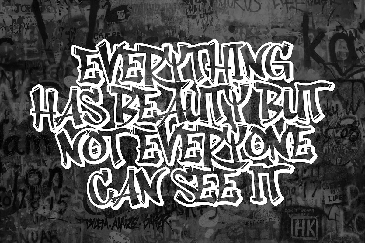 Rhieknuza - Graffiti Font, a Sans Serif Font by StringLabs (Photo 10 of 14)