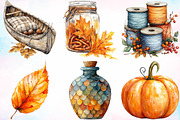 Watercolor Fall Fishing Clipart PNG, a Seasonal Illustration by Canvas Craft (Thumbnail 4 of 8)