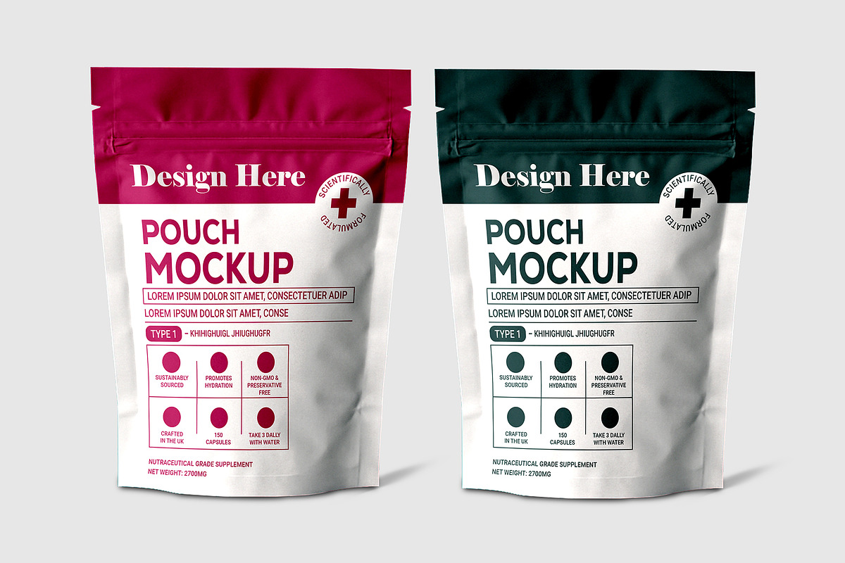 Premium Stand-Up Pouch Mockup(PSD), a Mockup by AKASH-DESIGNS (Photo 3 of 6)