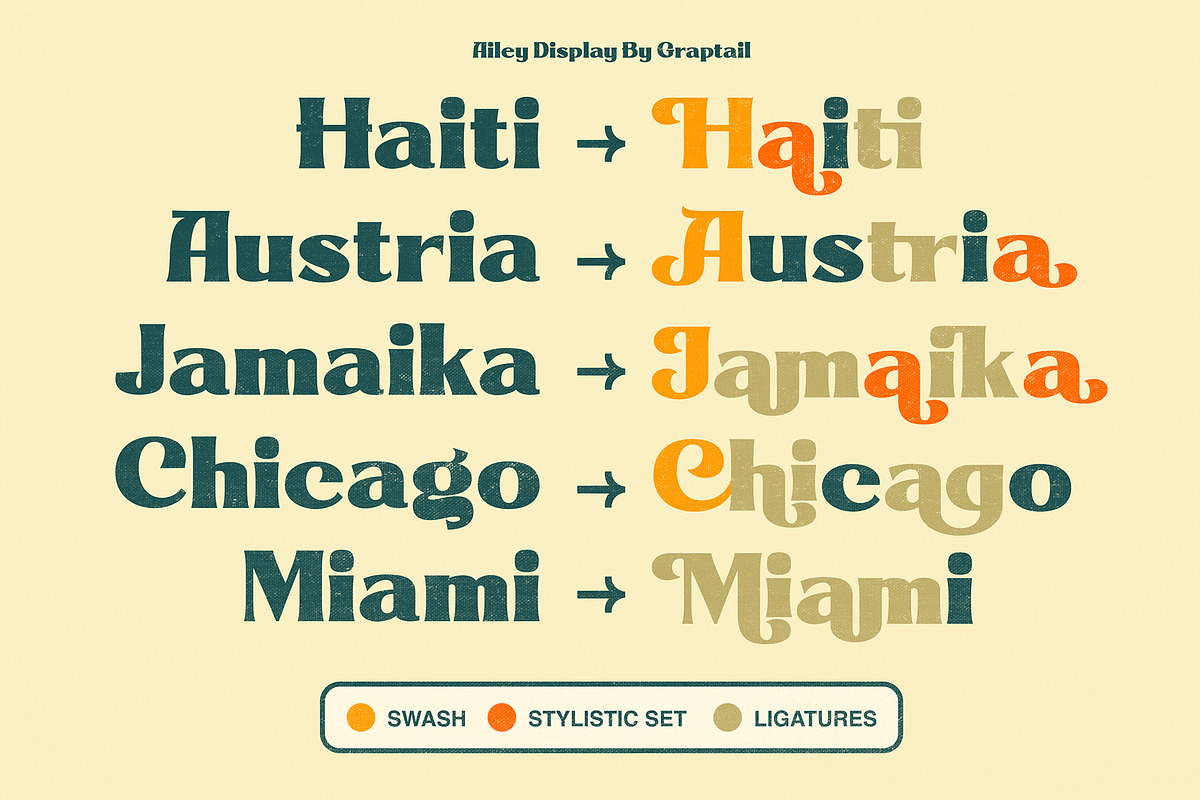 Ailey Display, a Serif Font by Graptail (Photo 5 of 16)