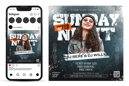 Music dj flyer template, a Brochure Template by AbcStudio