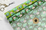 Frog Lotus Seamless Pattern, a Pattern Graphic by Oksana Dovhopol Art (Thumbnail 12 of 23)