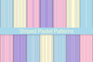 #244 Striped Pastel Patterns, a Pattern Graphic by Plaid4You