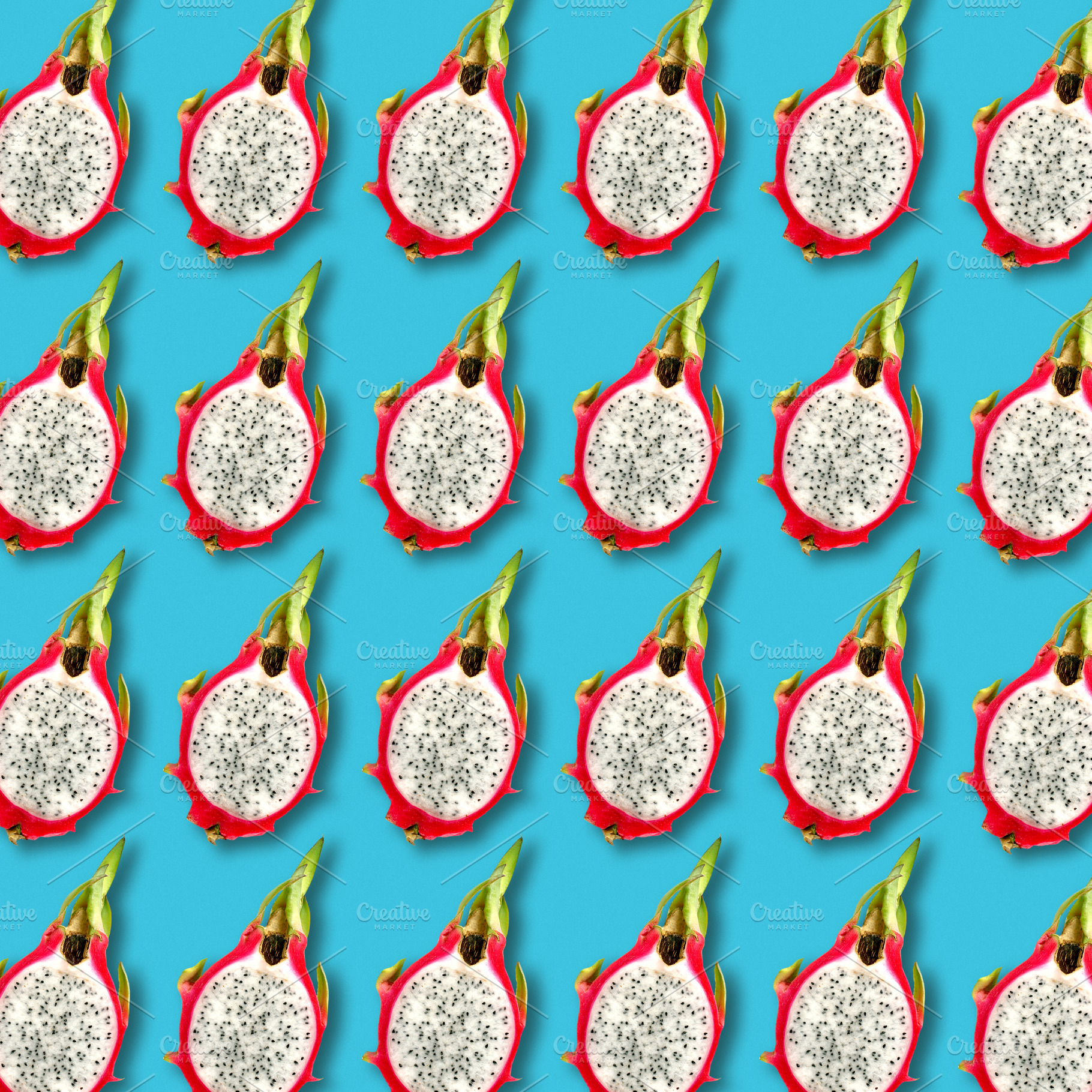 Pitaya fruit slices pattern, a Food & Drink Photo by BOOCYS