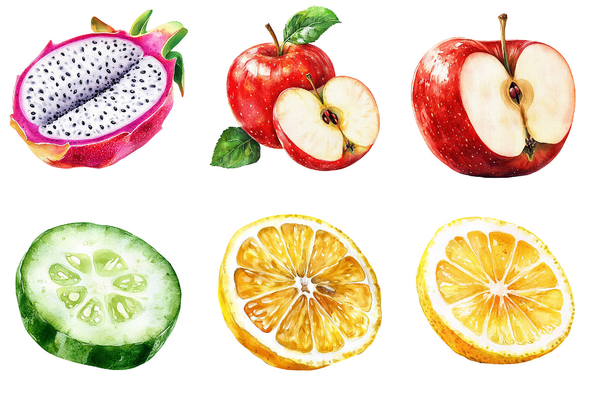 Fresh Summer Fruit PNG Bundle, an Illustration by Pixels.Craft (Photo 3 of 10)