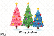 Merry Christmas Tree Png Design, an Illustration by Black Bird Studio (Thumbnail 1 of 4)